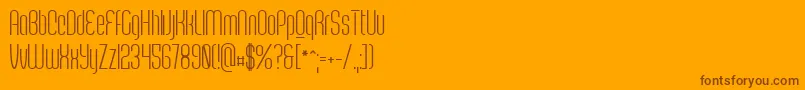 ScantyperegularPersonal Font – Brown Fonts on Orange Background