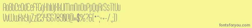 ScantyperegularPersonal Font – Gray Fonts on Yellow Background
