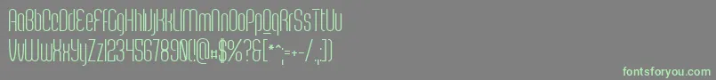 ScantyperegularPersonal-Schriftart – Grüne Schriften auf grauem Hintergrund
