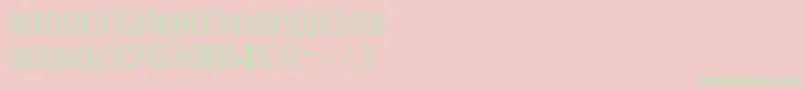 Шрифт ScantyperegularPersonal – зелёные шрифты на розовом фоне