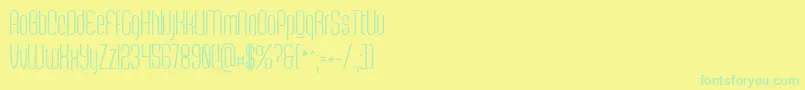 ScantyperegularPersonal Font – Green Fonts on Yellow Background