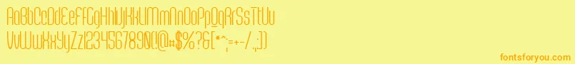 ScantyperegularPersonal Font – Orange Fonts on Yellow Background