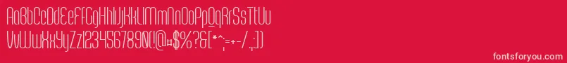 ScantyperegularPersonal Font – Pink Fonts on Red Background