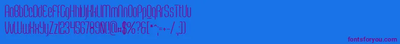 ScantyperegularPersonal Font – Purple Fonts on Blue Background
