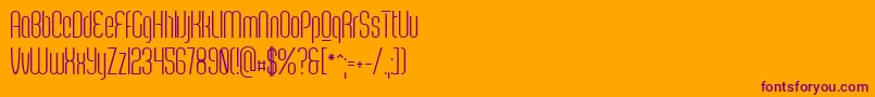 ScantyperegularPersonal Font – Purple Fonts on Orange Background