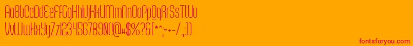 ScantyperegularPersonal Font – Red Fonts on Orange Background
