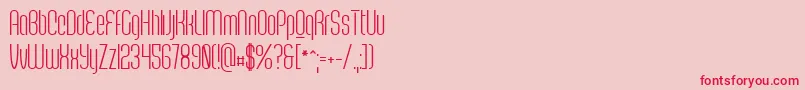 ScantyperegularPersonal Font – Red Fonts on Pink Background