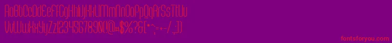 ScantyperegularPersonal Font – Red Fonts on Purple Background