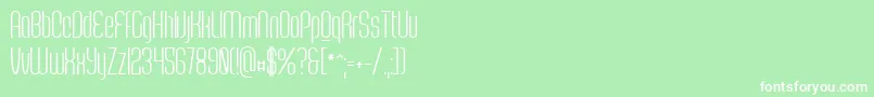 ScantyperegularPersonal Font – White Fonts on Green Background