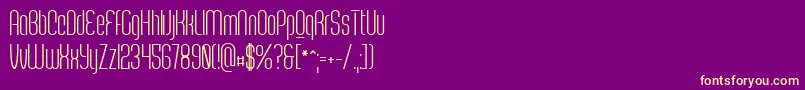 ScantyperegularPersonal Font – Yellow Fonts on Purple Background