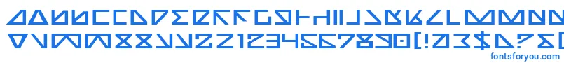 フォントNicke – 白い背景に青い文字