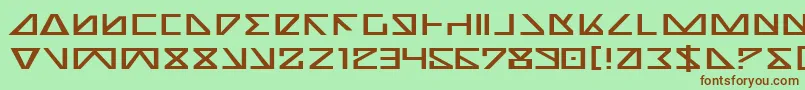 Шрифт Nicke – коричневые шрифты на зелёном фоне