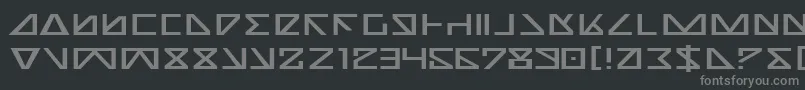 Nicke-fontti – harmaat kirjasimet mustalla taustalla