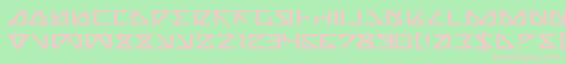 フォントNicke – 緑の背景にピンクのフォント