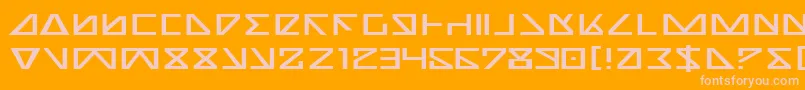 フォントNicke – オレンジの背景にピンクのフォント