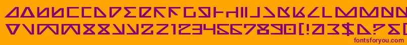 Nicke Font – Purple Fonts on Orange Background