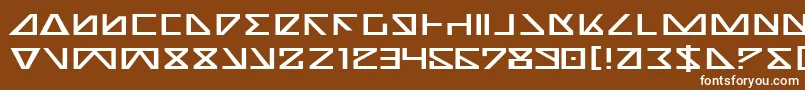 フォントNicke – 茶色の背景に白い文字