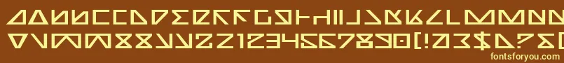 Nicke-fontti – keltaiset fontit ruskealla taustalla