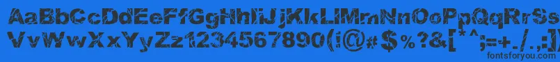 WoodcutterStorm Font – Black Fonts on Blue Background