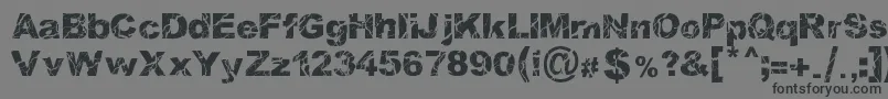WoodcutterStorm Font – Black Fonts on Gray Background