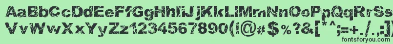WoodcutterStorm Font – Black Fonts on Green Background