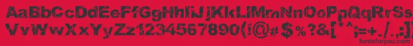 Шрифт WoodcutterStorm – чёрные шрифты на красном фоне
