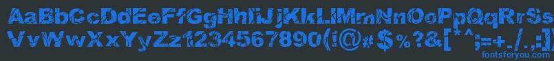 WoodcutterStorm Font – Blue Fonts on Black Background