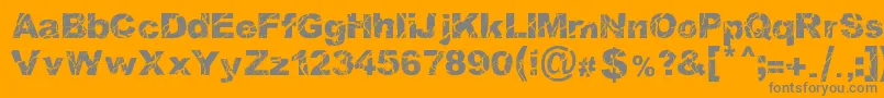 WoodcutterStorm Font – Gray Fonts on Orange Background
