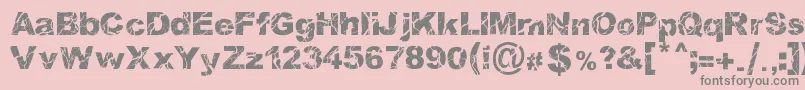 More about WoodcutterStorm Font WoodcutterStorm Font – Gray Fonts on Pink Background