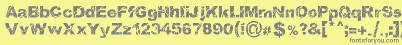 WoodcutterStorm Font – Gray Fonts on Yellow Background
