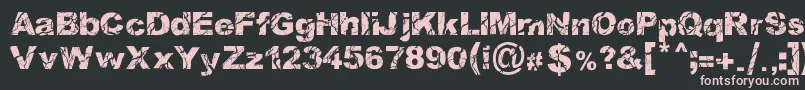 WoodcutterStorm Font – Pink Fonts on Black Background
