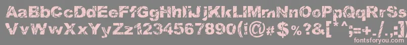 WoodcutterStorm Font – Pink Fonts on Gray Background