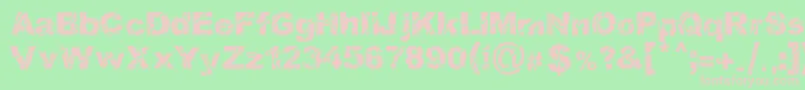 WoodcutterStorm Font – Pink Fonts on Green Background