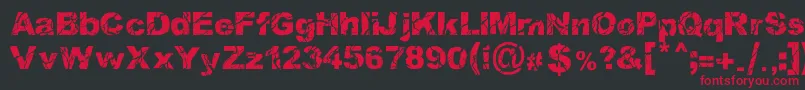 WoodcutterStorm Font – Red Fonts on Black Background