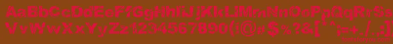 WoodcutterStorm Font – Red Fonts on Brown Background