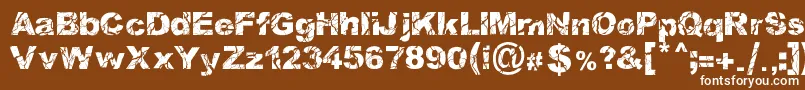 WoodcutterStorm Font – White Fonts on Brown Background
