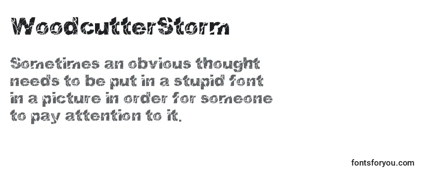 Review of the WoodcutterStorm Font