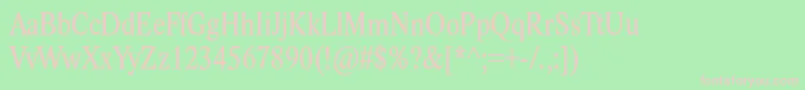 Lidostfcond Font – Pink Fonts on Green Background