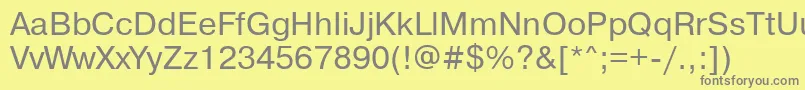 Pragmaticakoictt Font – Gray Fonts on Yellow Background