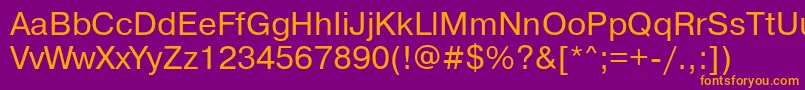 Pragmaticakoictt Font – Orange Fonts on Purple Background