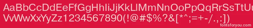 Pragmaticakoictt Font – Pink Fonts on Red Background