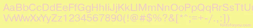 Pragmaticakoictt Font – Pink Fonts on Yellow Background