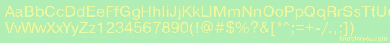 Pragmaticakoictt Font – Yellow Fonts on Green Background
