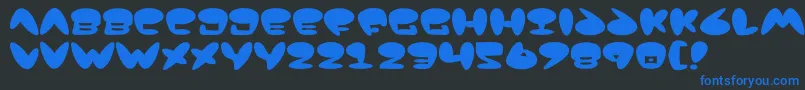 Jack Font – Blue Fonts on Black Background