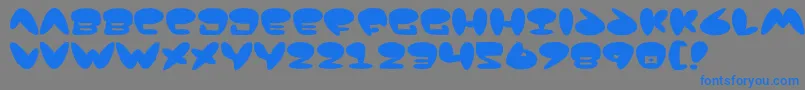 Jack Font – Blue Fonts on Gray Background