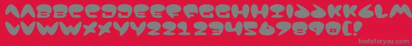 Jack Font – Gray Fonts on Red Background
