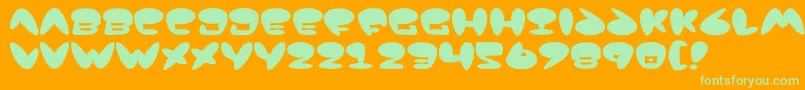 Jack Font – Green Fonts on Orange Background