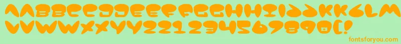 Jack Font – Orange Fonts on Green Background