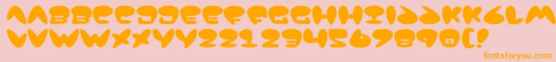 Jack Font – Orange Fonts on Pink Background