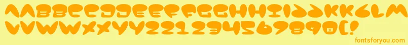 Jack Font – Orange Fonts on Yellow Background